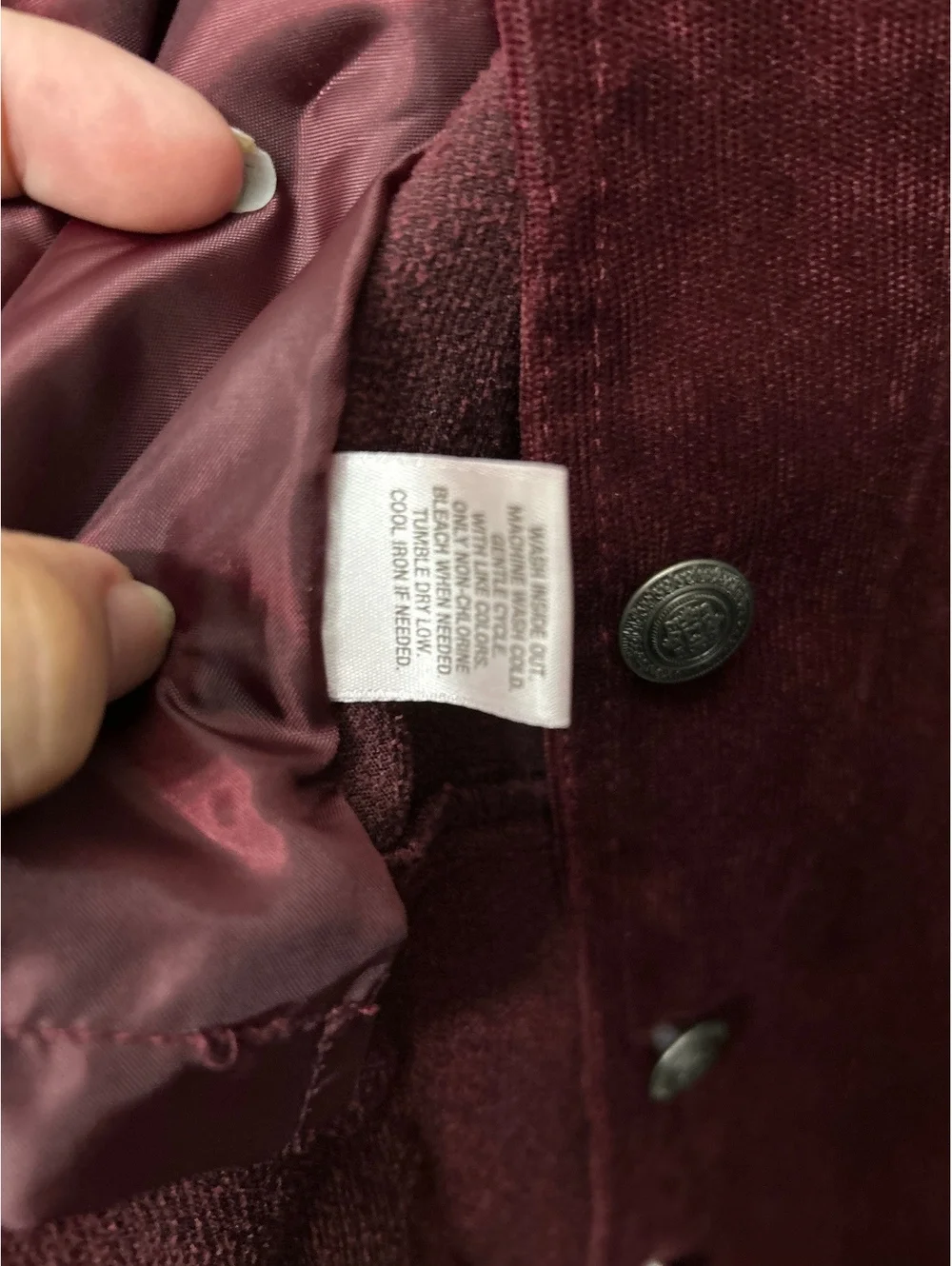 Roz & Ali Women's 3X Burgundy Velvet Snap Button Jacket